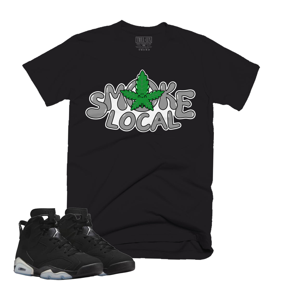 Smoke Local Tee | Retro Air Jordan 6 Metallic Silver T-shirt