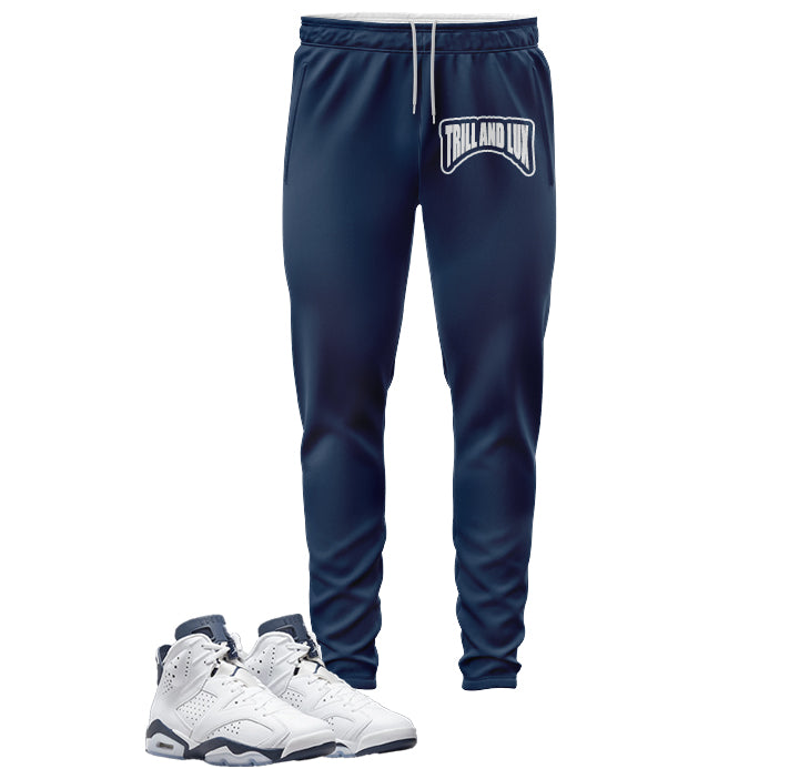 Trill and Lux Jogger | Jordan 6 Midnight Navy Inspired | Retro Jordan