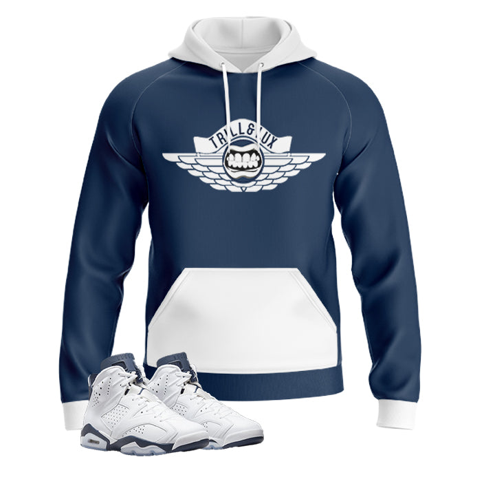Flight Hoodie | Air Jordan 6 Midnight Navy Inspired | Retro Jordan 6