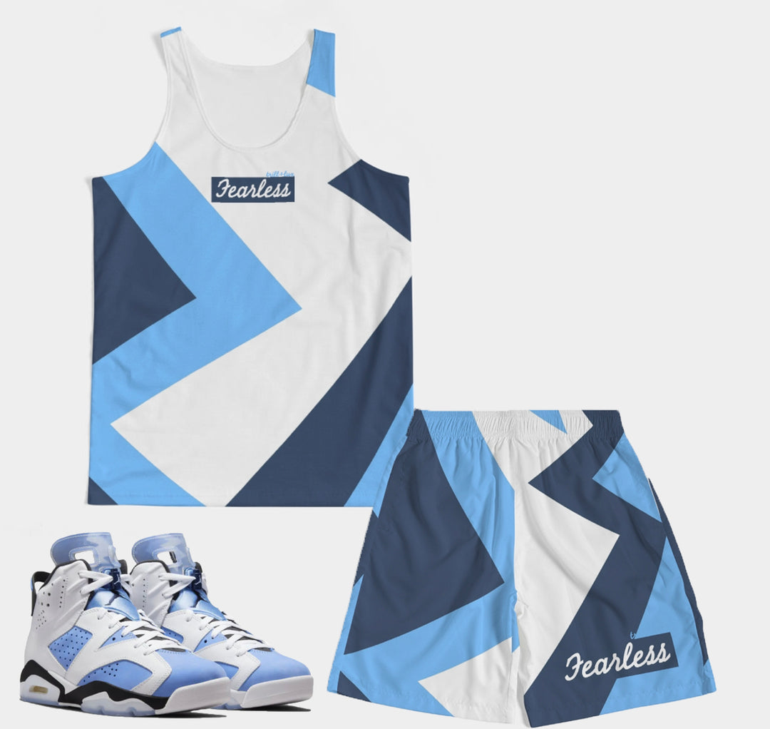 Fearless | Air Jordan 6 UNC Inspired Tank Top & Shorts