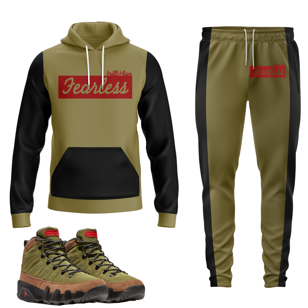 Fearless | Jordan 9 Boot NRG Inspired Jogger and Hoodie Suit | Retro