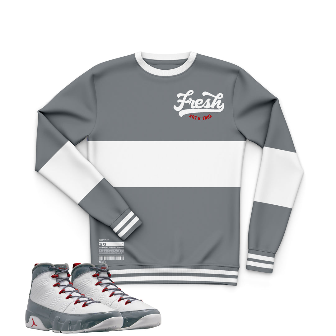 Fresh Sweatshirt | Air Jordan 9 Fire Red Inspired Sweater