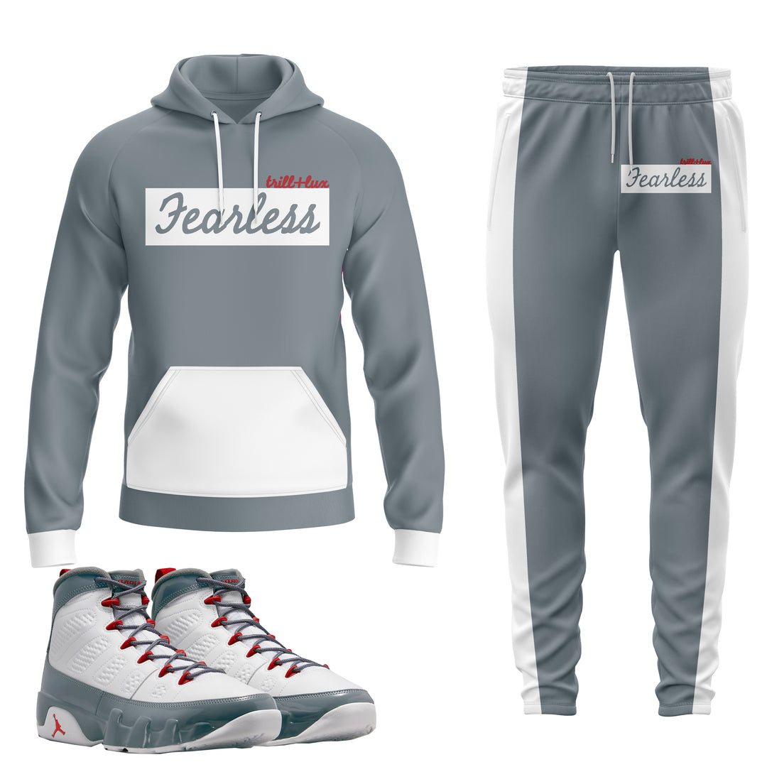 Fearless | Air Jordan 9 Fire Red Hoodie & Jogger Set