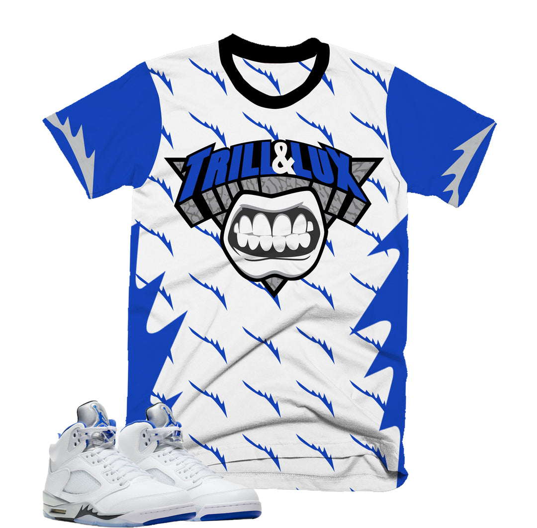 Logo Tee | Retro Air Jordan 5 Stealth Colorblock T-shirt