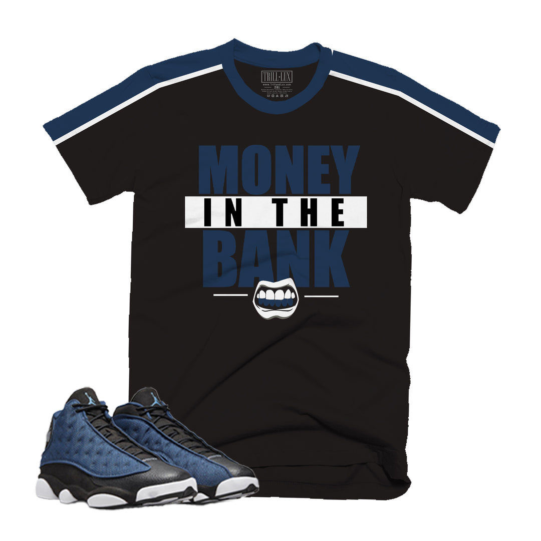 Money in the Bank Tee | Retro Air Jordan 13 Navy Colorblock T-shirt
