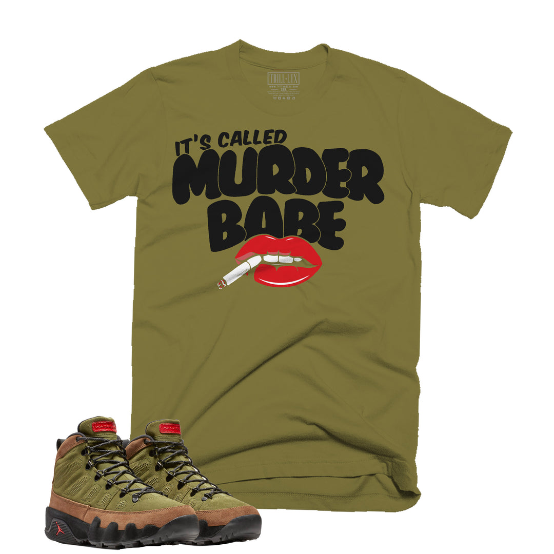 It's Called Murder Babe Tee | Retro Air Jordan 9 (NRG Boots) Beef And Broccoli T-shirt