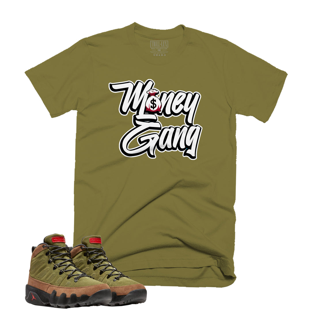 Money Gang Tee | Retro Air Jordan 9 (NRG Boots) Beef And Broccoli T-shirt