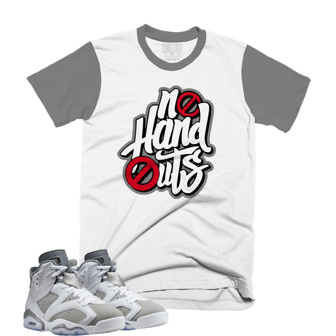 No Handout | Retro Air Jordan 6 Cool Grey Navy Colorblock T-shirt