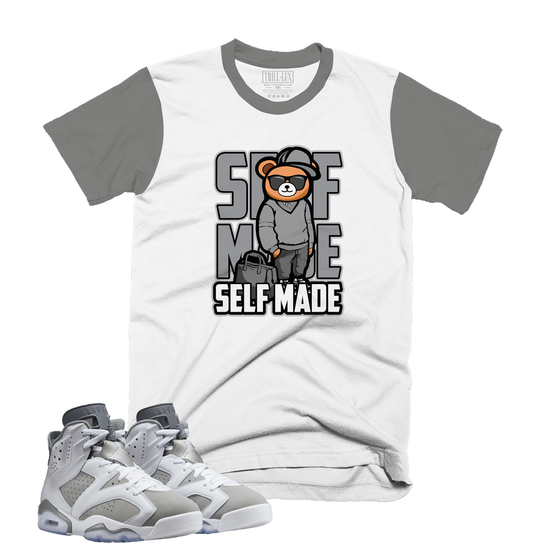 Self Made | Retro Air Jordan 6 Cool Grey Navy Colorblock T-shirt