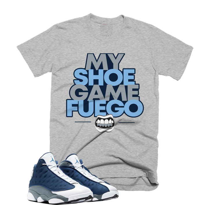 Trill & Lux My Shoe Game Fuego Tee | Retro Air Jordan 13 Flint Inspired |