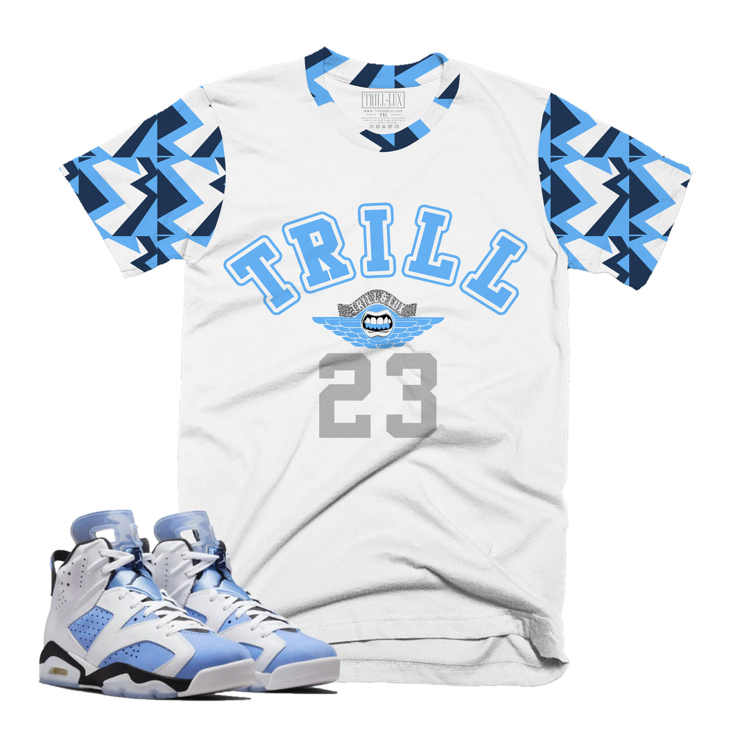 Trill 23 | Retro Air Jordan 6 UNC Colorblock T-shirt