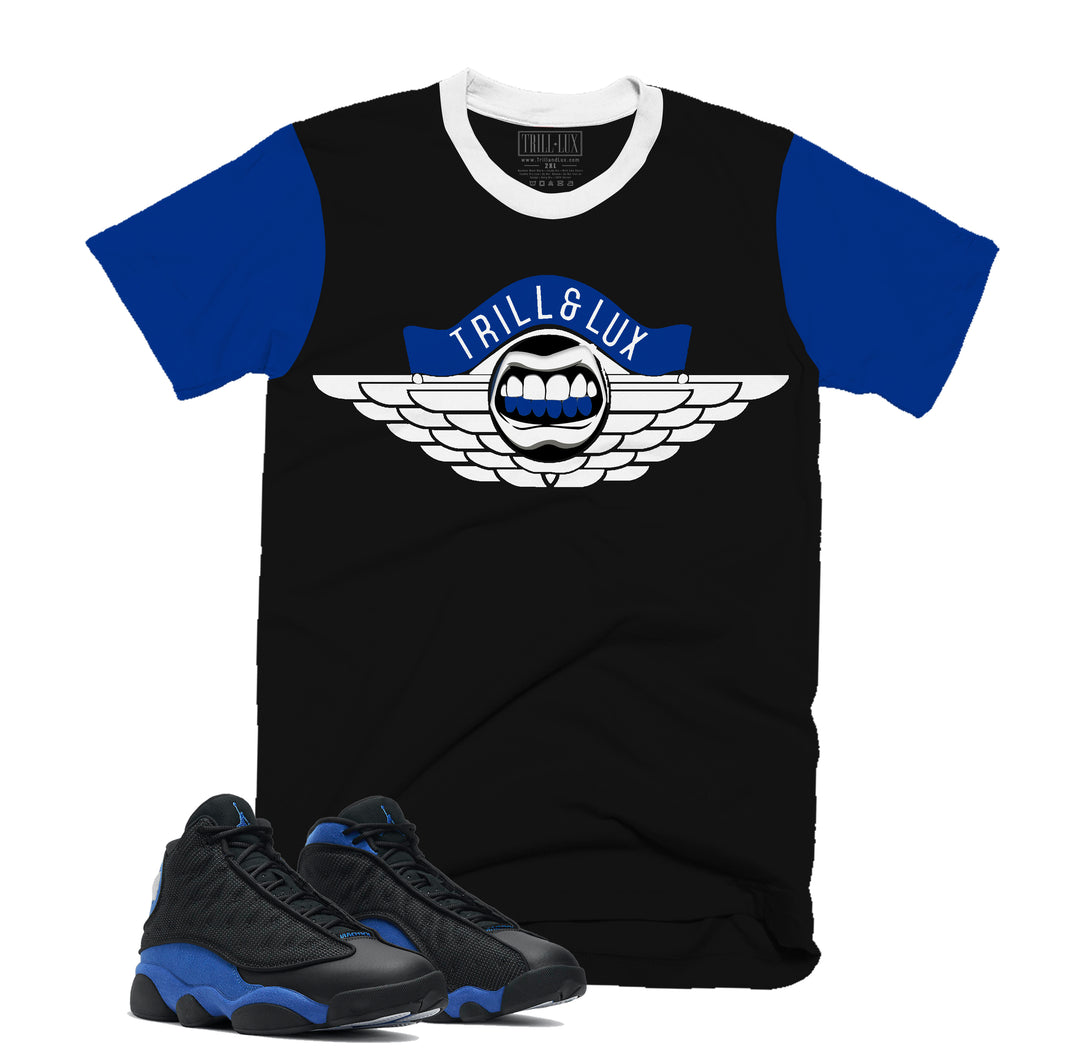 Flight Tee | Retro Air Jordan 13 Black Royal Blue T-shirt |