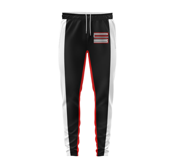 23 Hoodie and Jogger - Fire Red Black Tongue