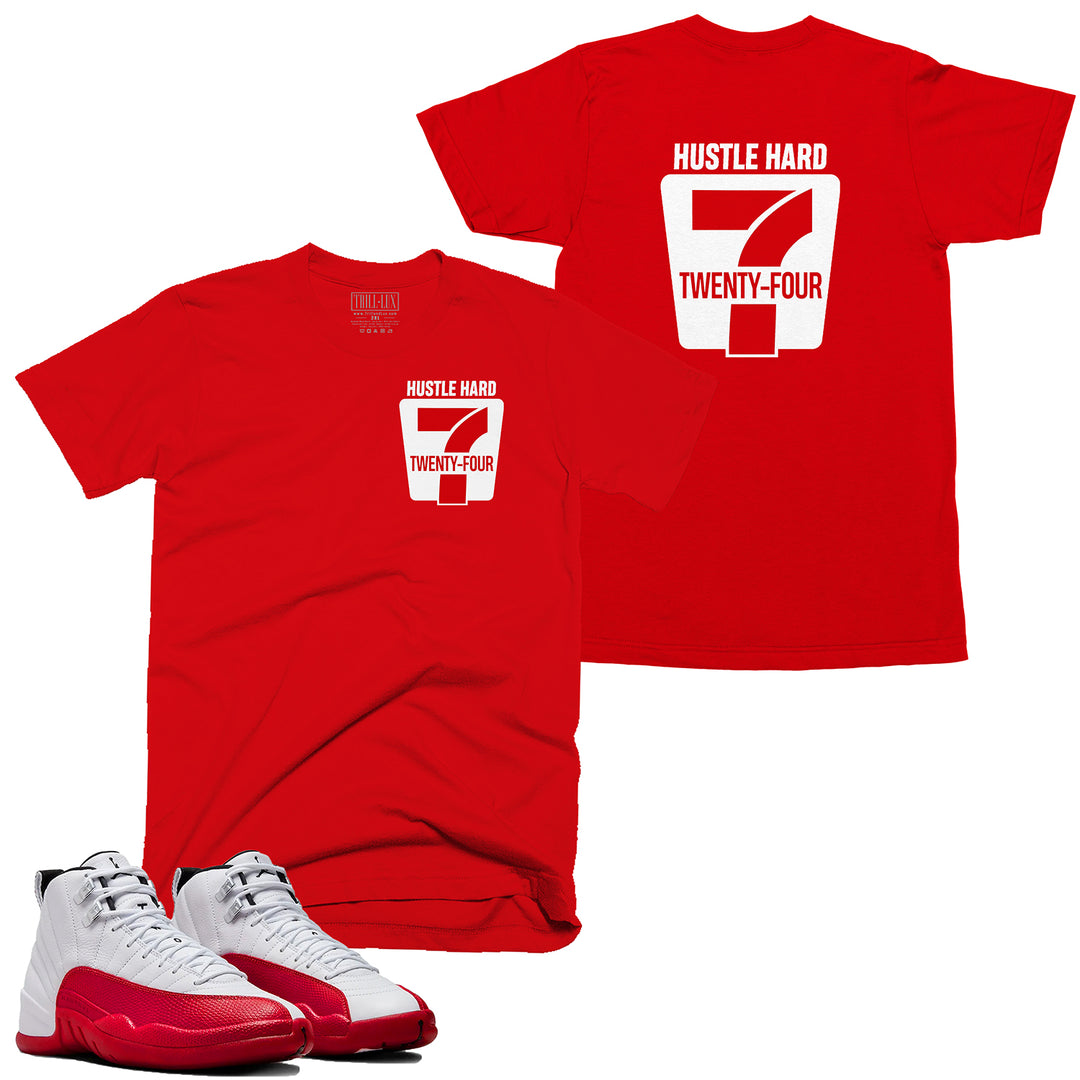 24 7 Tee | Retro Air Jordan 12 Cherry Red T-shirt