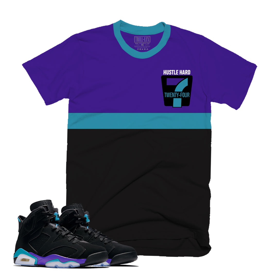 Hustle 24/7 | Retro Air Jordan 6 Aqua T-shirt