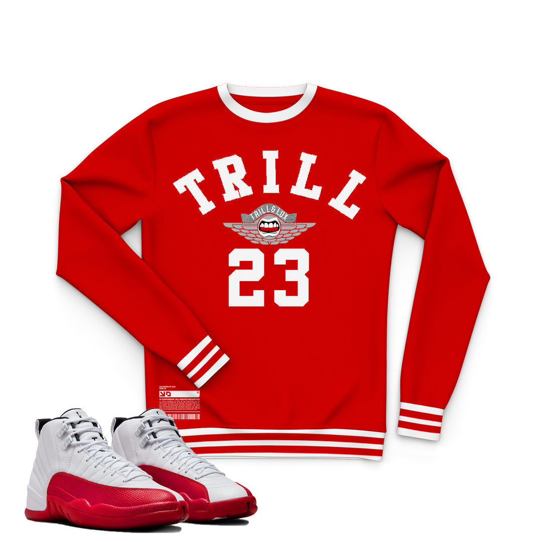 Trill 23 | Retro Air Jordan 12 Cherry Joggers | T-shirt | Hoodie | Sweatshirt | Hat