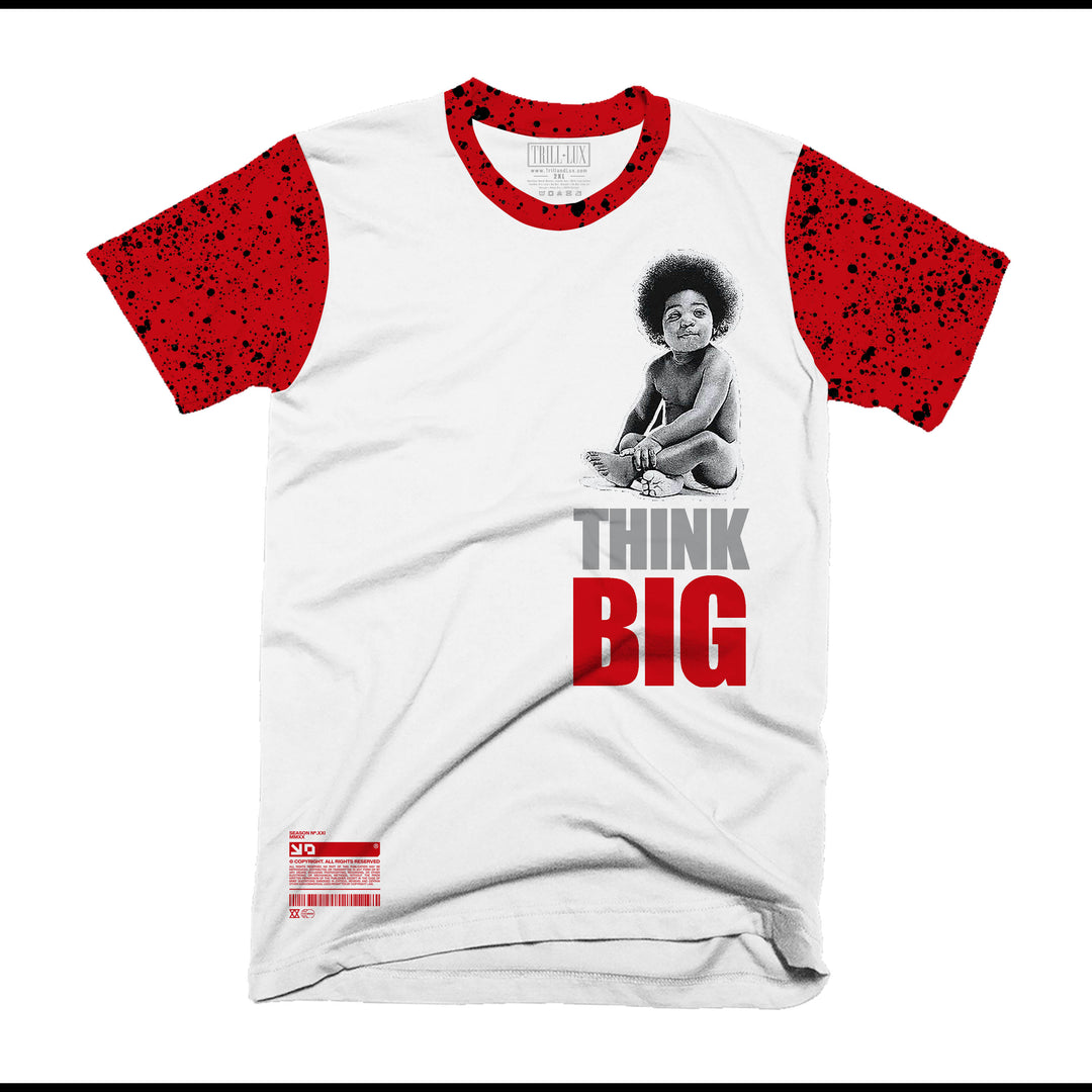 Think Big | Retro Air Jordan 4 Red Cement T-shirt