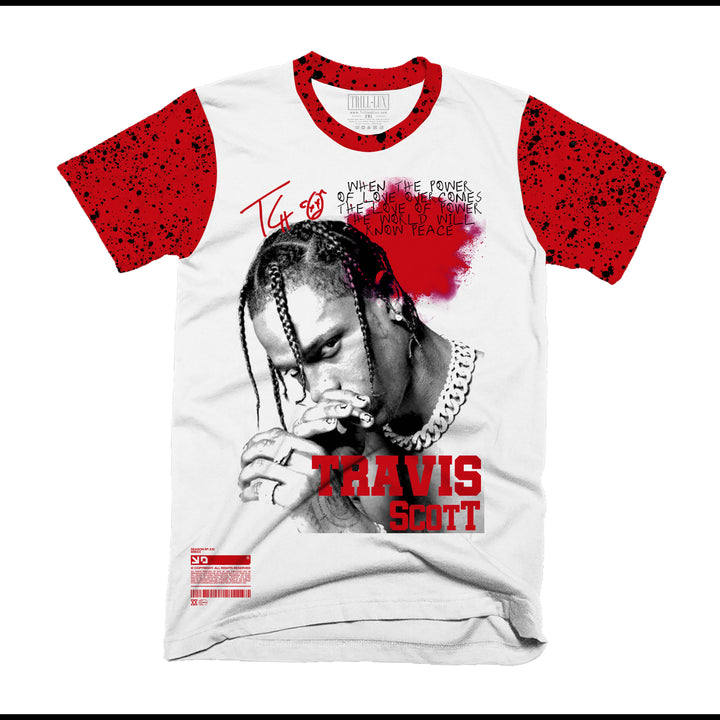 Travis | Retro Air Jordan 4 Red Cement T-shirt | Hoodie | Sweatshirt | Hat