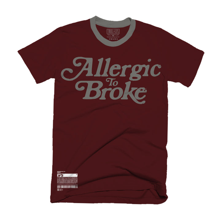 Allergic to Broke | Retro Air Jordan 5 Burgundy T-shirt | Hoodie | Sweatshirt | Hat