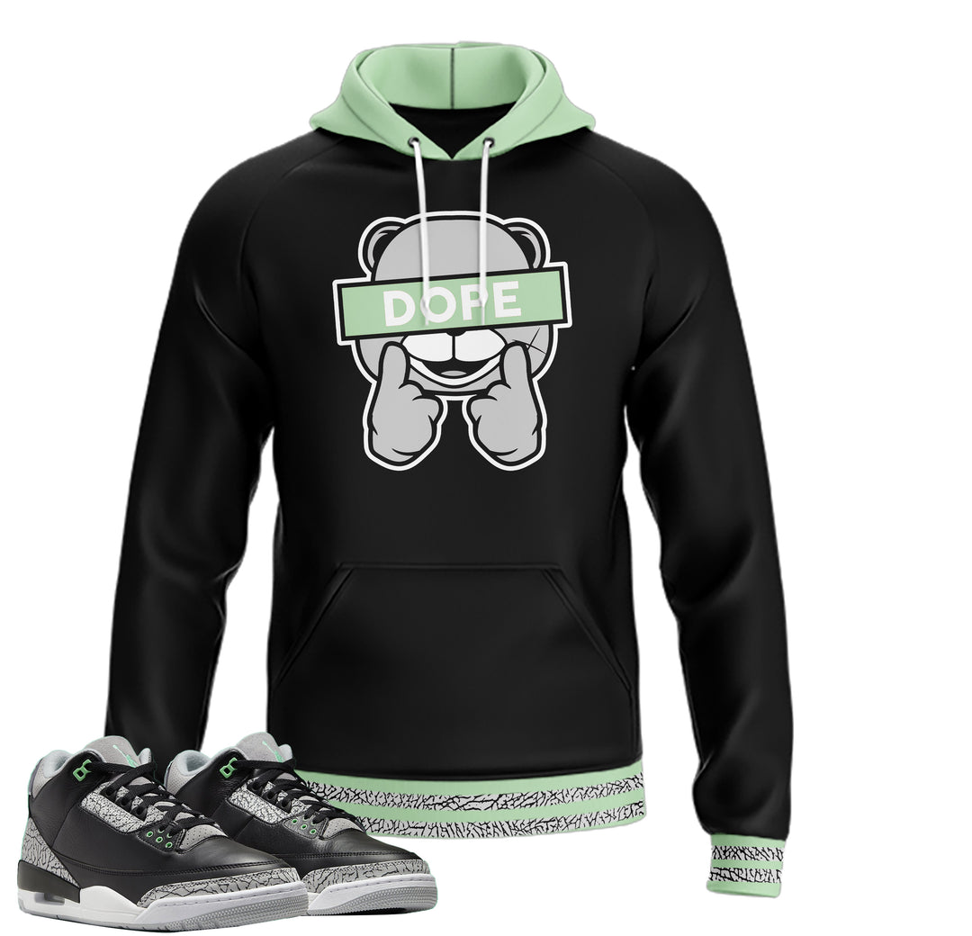 Dope | Retro Air Jordan 3 Green Glow | Hoodie | Sweatshirt | Hat | Joggers