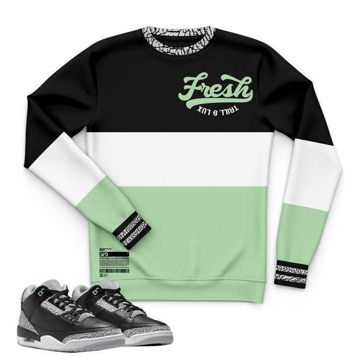 Fresh | Retro Air Jordan 3 Green Glow | Hoodie | Sweatshirt | Hat | Joggers