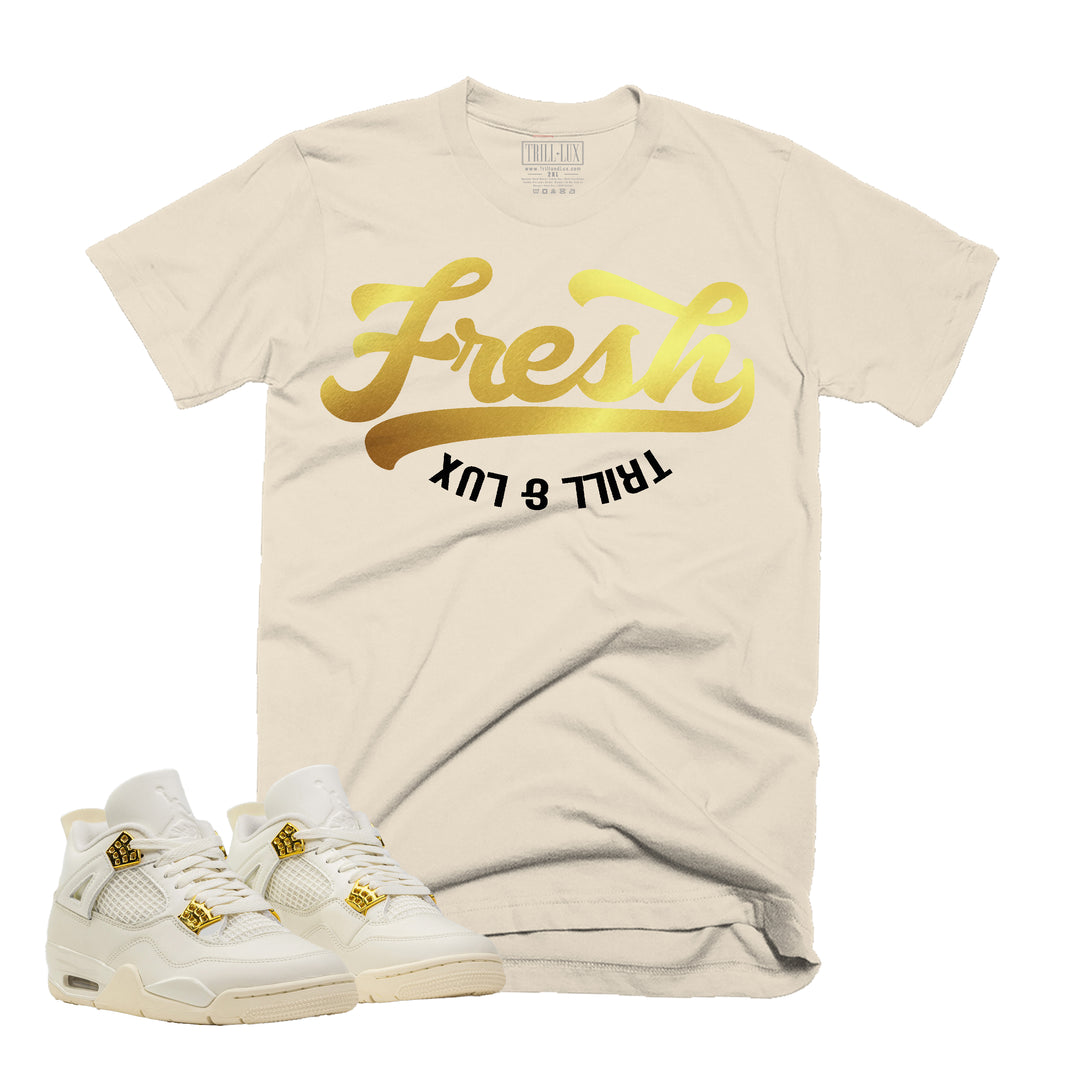 Fresh | Retro Air Jordan 4 Metallic Gold Tee