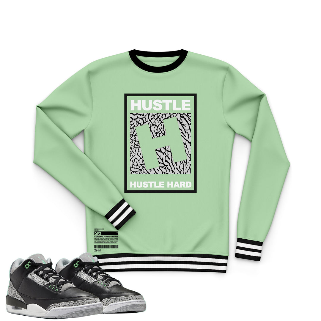 Rated Hustle | Retro Air Jordan 3 Green Glow | Hoodie | Sweatshirt | Hat | Joggers