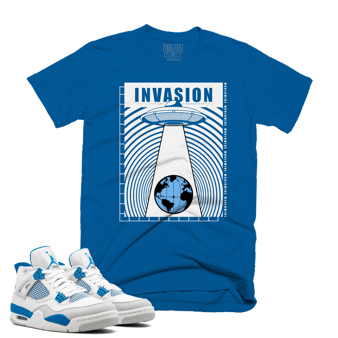 Invasion | Air Jordan 4 Military Blue  Tee