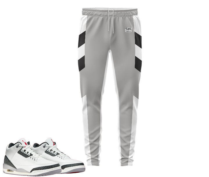 Trill & Lux | Retro Air Jordan 3 Cement Grey T-shirt | Jogger