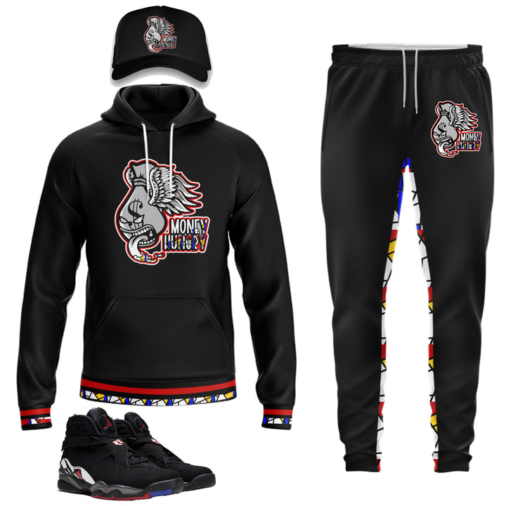 Money Hungry | Hoodie | Jogger | Hat Outfit - Jordan 8 Playoff inspired