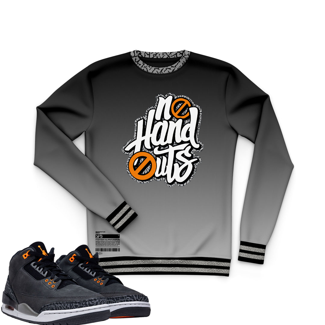 No Handouts | Retro Air Jordan 3 Fear T-shirt | Hoodie | Sweatshirt | Hat | Joggers