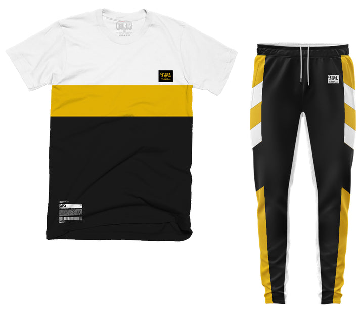 Trill & Lux | Retro Air Jordan 4 Vivid Sulfur T-shirt | Jogger