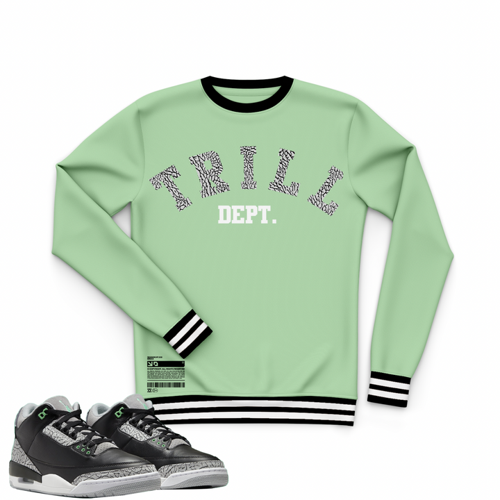 Trill Dept | Retro Air Jordan 3 Green Glow | Hoodie | Sweatshirt | Hat | Joggers