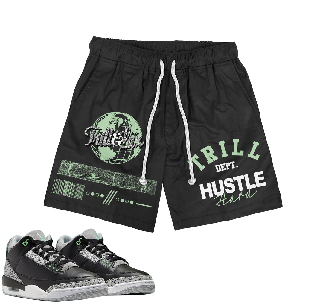 Trill Dept | Retro Air Jordan 3 Green Glow | Hoodie | Sweatshirt | Hat | Joggers