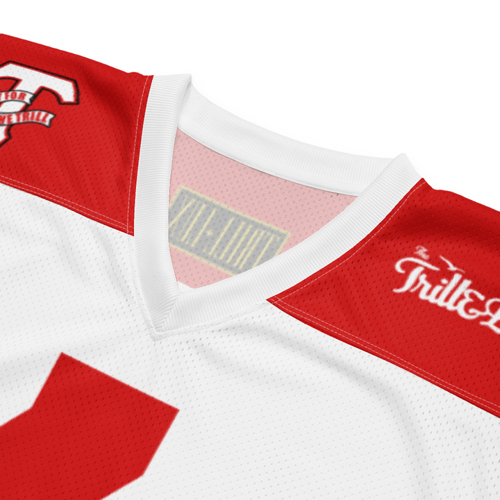 Trill Football Jersey - Fire Red 5 | Trill and Lux