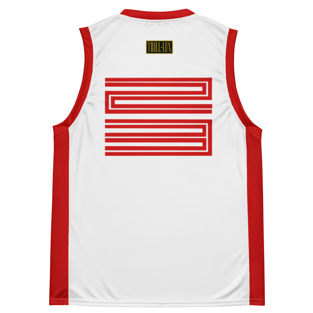 Trill Basketball Jersey - Fire Red 5 | Trill and Lux