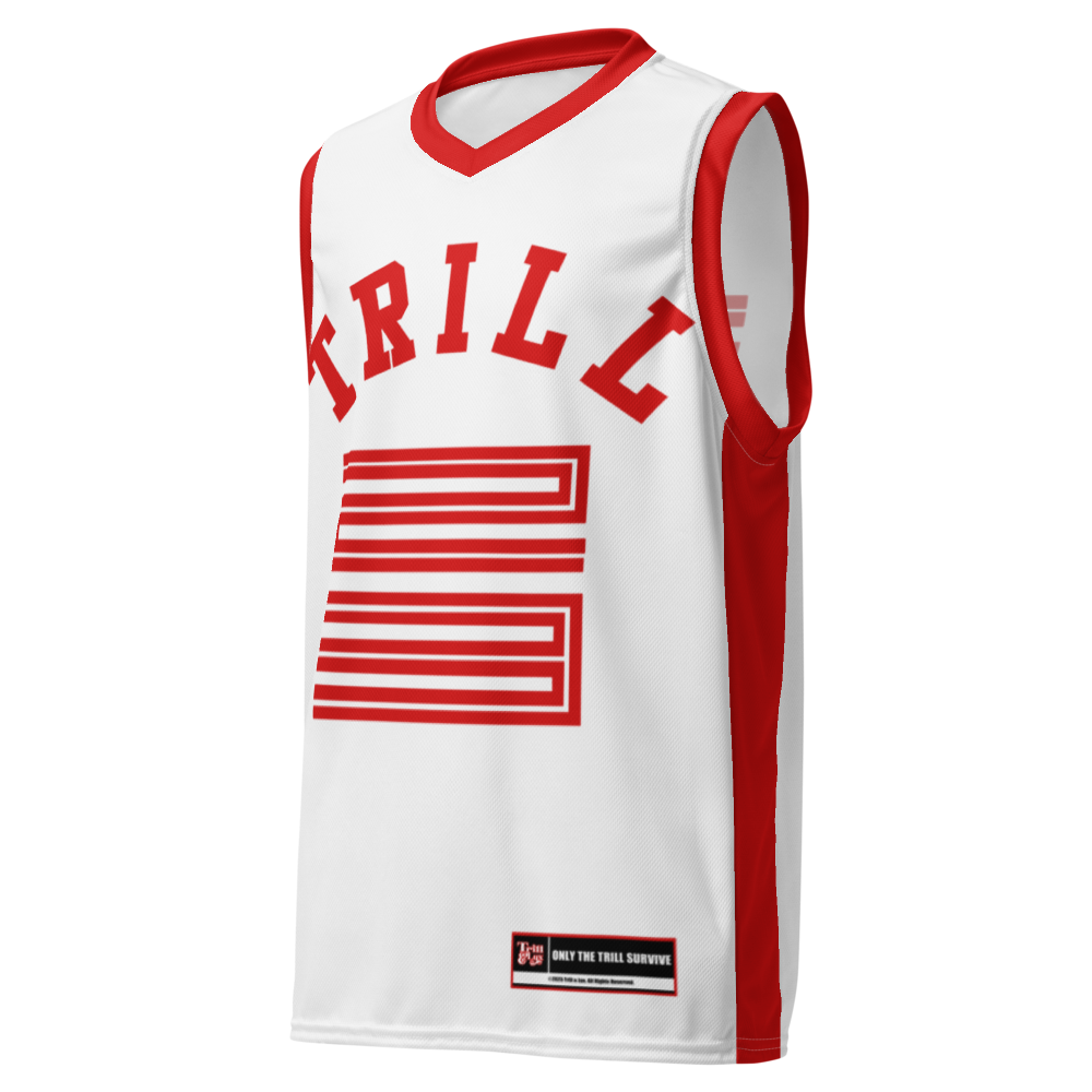 Trill Basketball Jersey - Fire Red 5 | Trill and Lux
