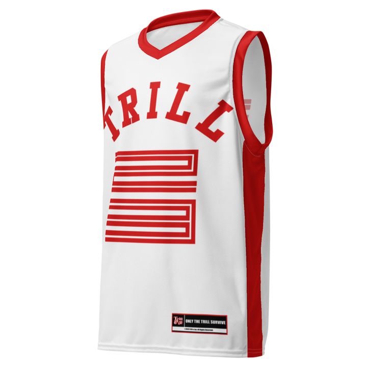 Trill Basketball Jersey - Fire Red 5 | Trill and Lux
