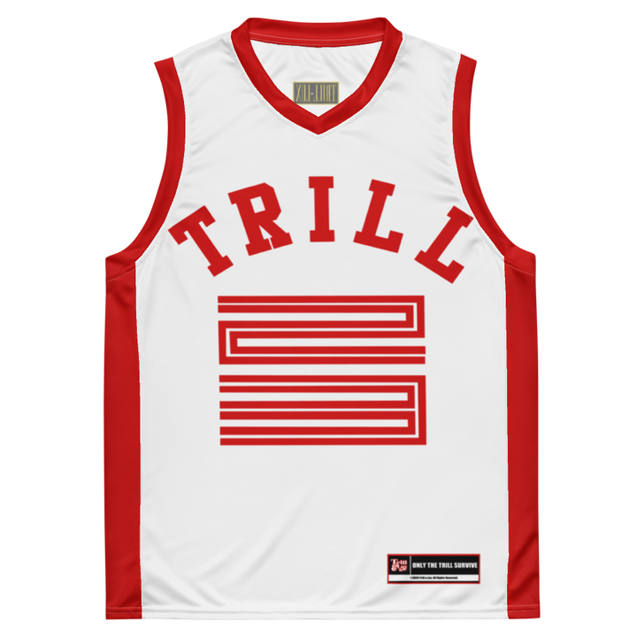 Trill Basketball Jersey - Fire Red 5 | Trill and Lux