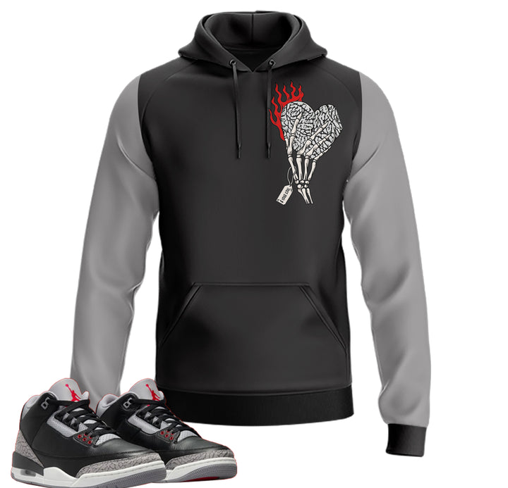 Cost Your Soul - Hoodie & Jogger Outfit - Jordan 3 Black Cement