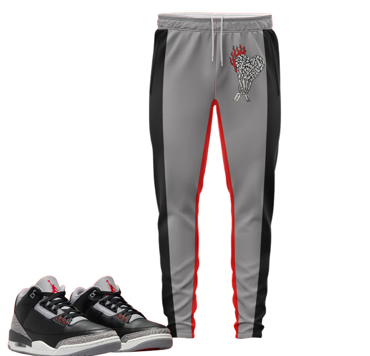 Cost Your Soul - Hoodie & Jogger Outfit - Jordan 3 Black Cement