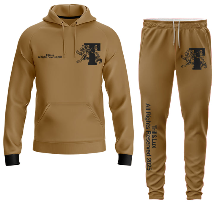 Trill Lion - Hoodie & Jogger Outfit - Jordan 9 Olive