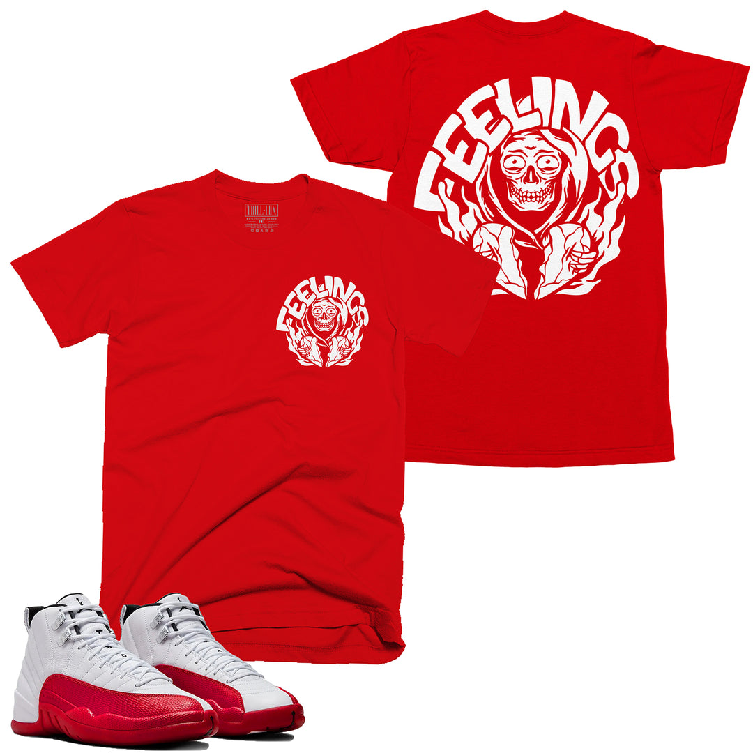 Feelings Tee | Retro Air Jordan 12 Cherry Red T-shirt