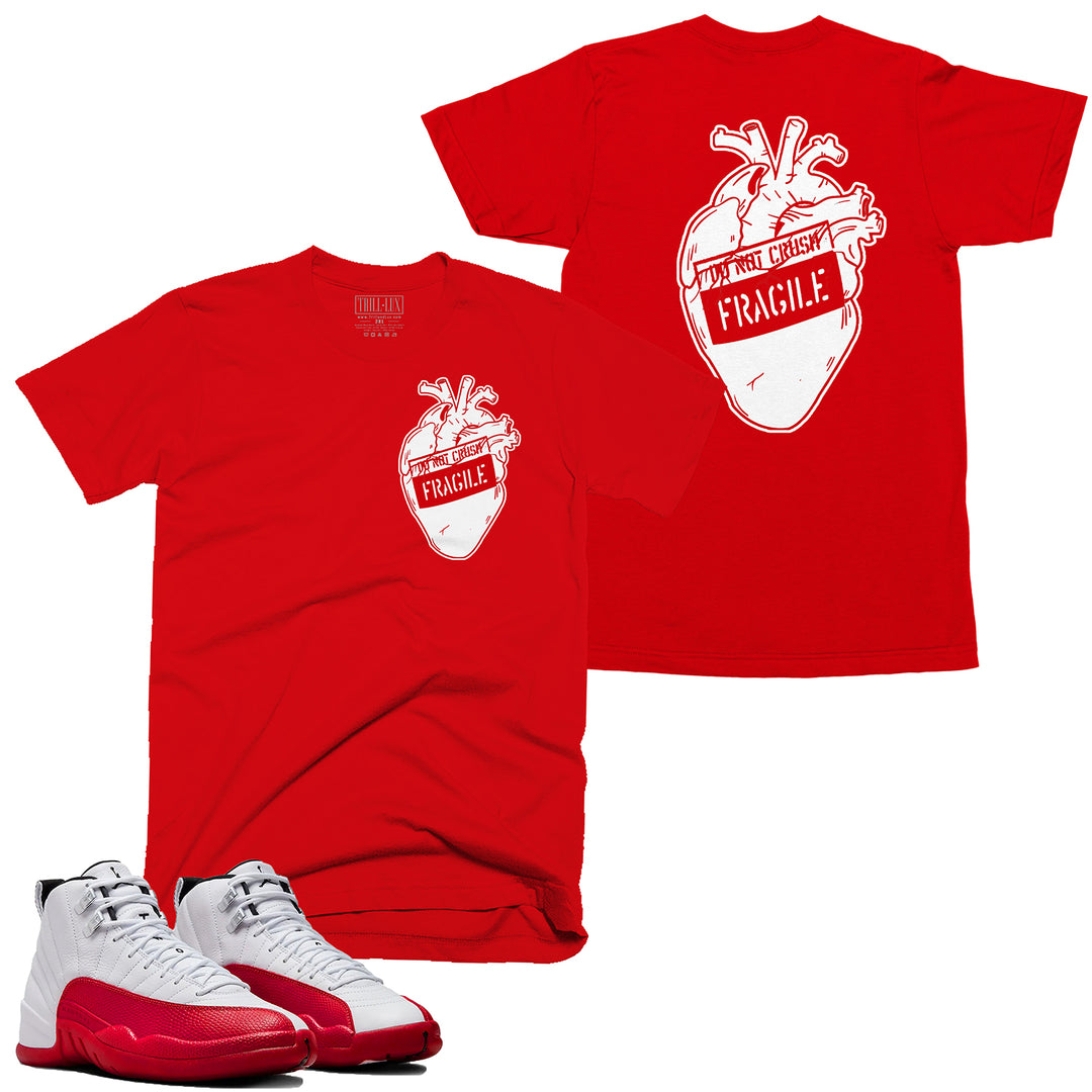 Fragile Tee | Retro Air Jordan 12 Cherry Red T-shirt