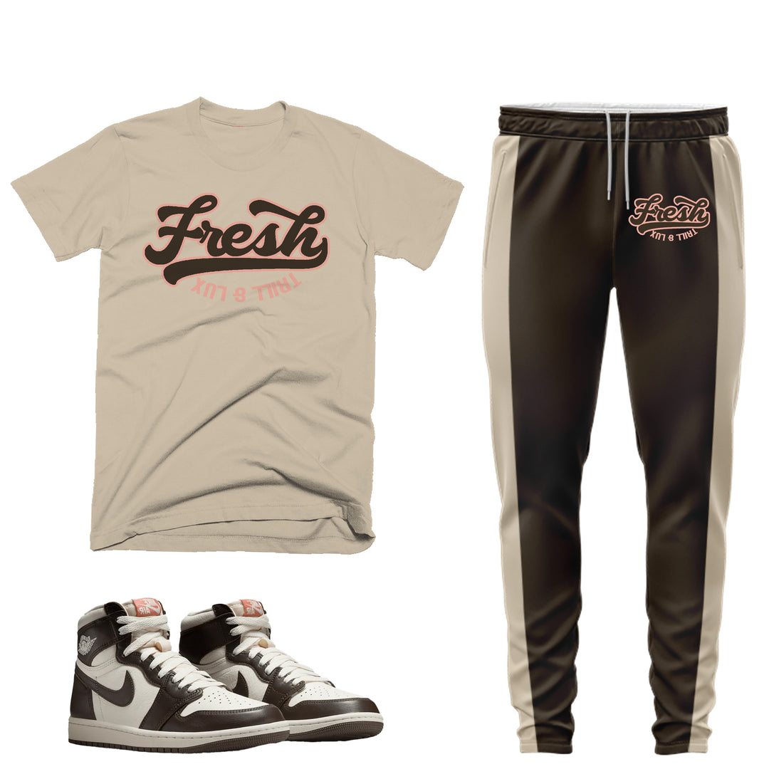 Fresh | T-shirt and Jogger Outfit Match - Baroque Brown