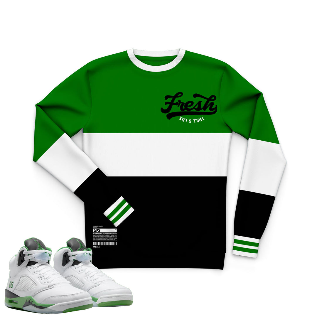 Fresh | Retro Air Jordan 5 Lucky Green T-shirt | Hoodie | Sweatshirt | Hat | Joggers
