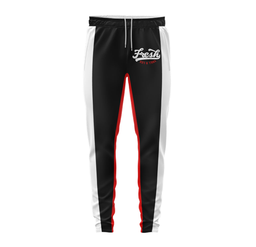Fresh | Sweatshirt and Jogger Outfit - Fire red 5 Black Tongue