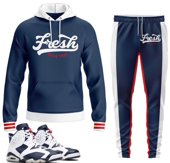 Fresh | Retro Air Jordan 6 Olympic Hoodie | Jogger