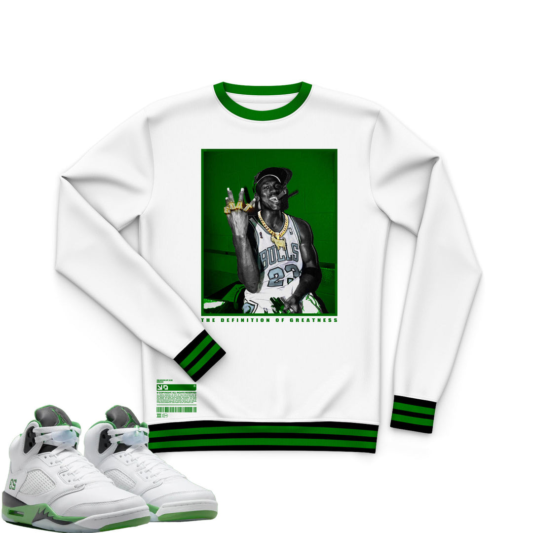 GOAT | Retro Air Jordan 5 Lucky Green T-shirt | Hoodie | Sweatshirt | Hat | Joggers