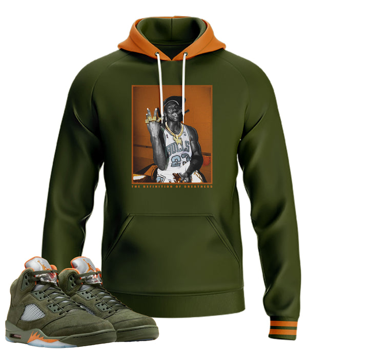 Goat | Retro Air Jordan 5 Olive T-shirt | Hoodie | Sweatshirt | Hat | Joggers
